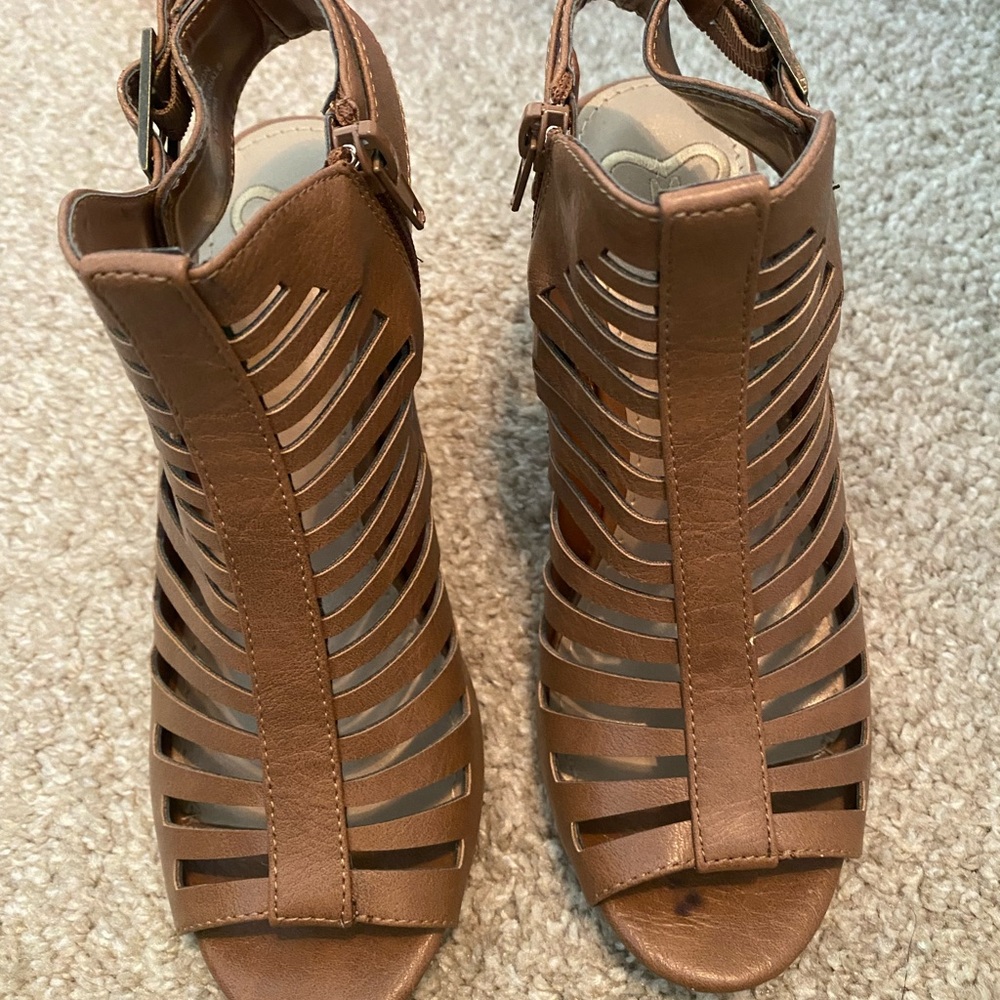 Madeline Tan Strappy Heels